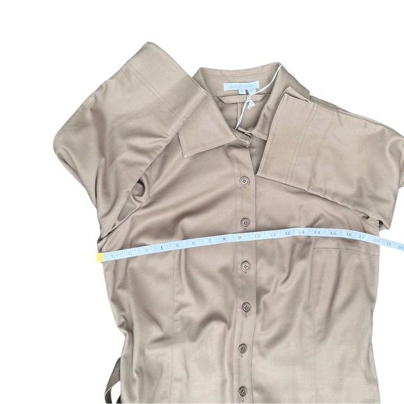 Bill Blass New York Dark Mink Stretch Cotton Shirt Dress NWT Size 6 - Picture 12 of 16